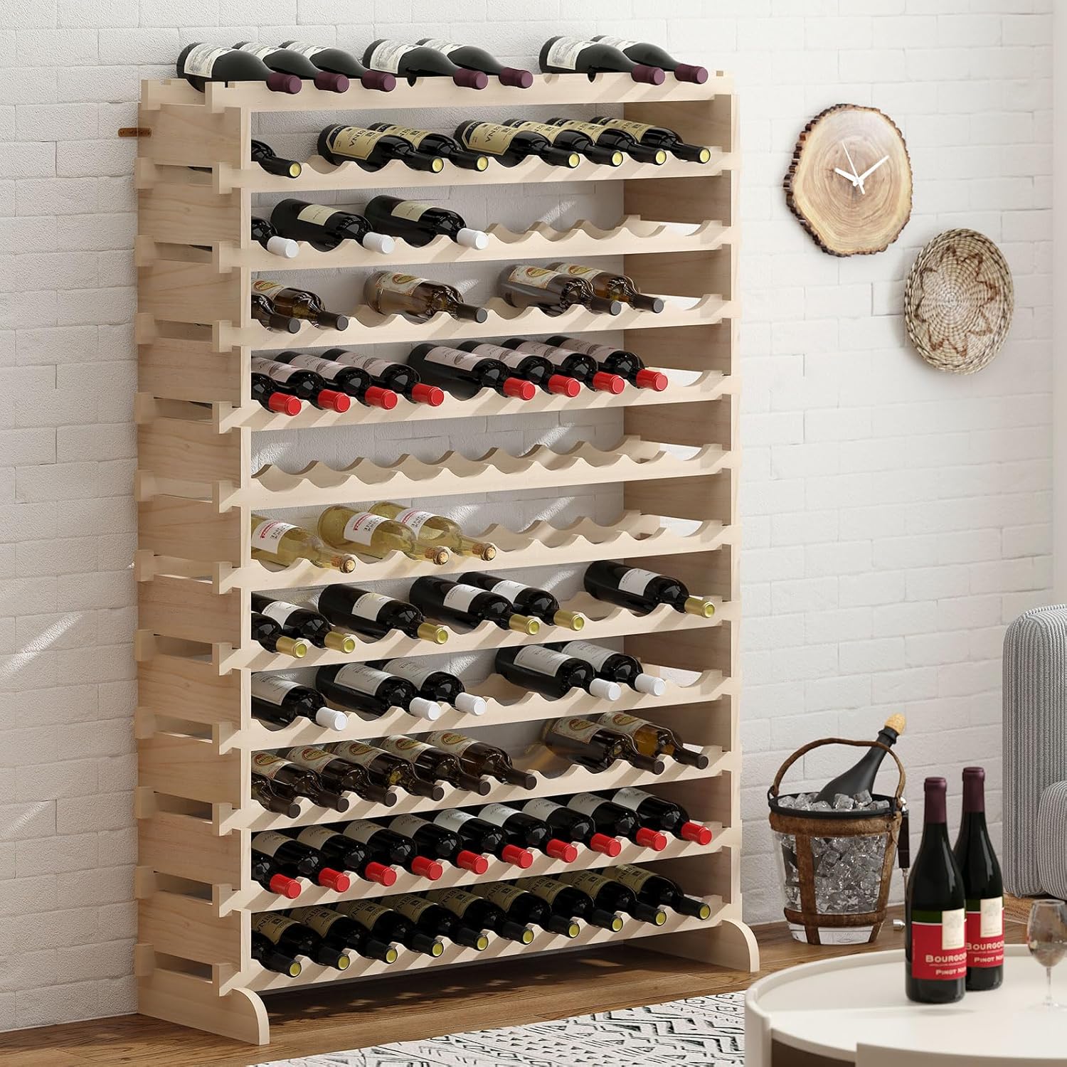 sogesfurniture Floor Wine Racks 120 Slots