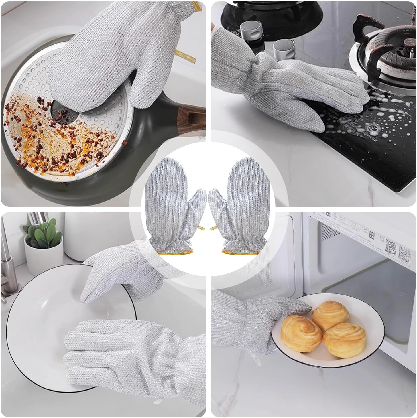 Jhazala Wire Dishwashing Gloves with Diamond Mesh