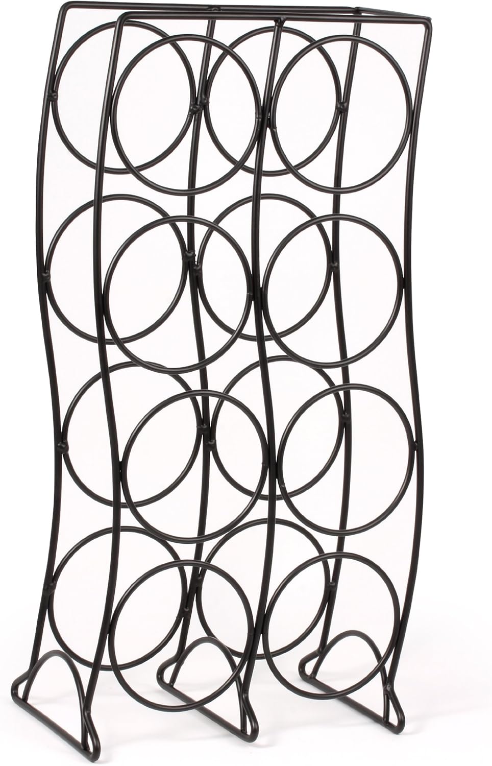 Spectrum Diversified Curve Wine Rack 8 Bottle Black