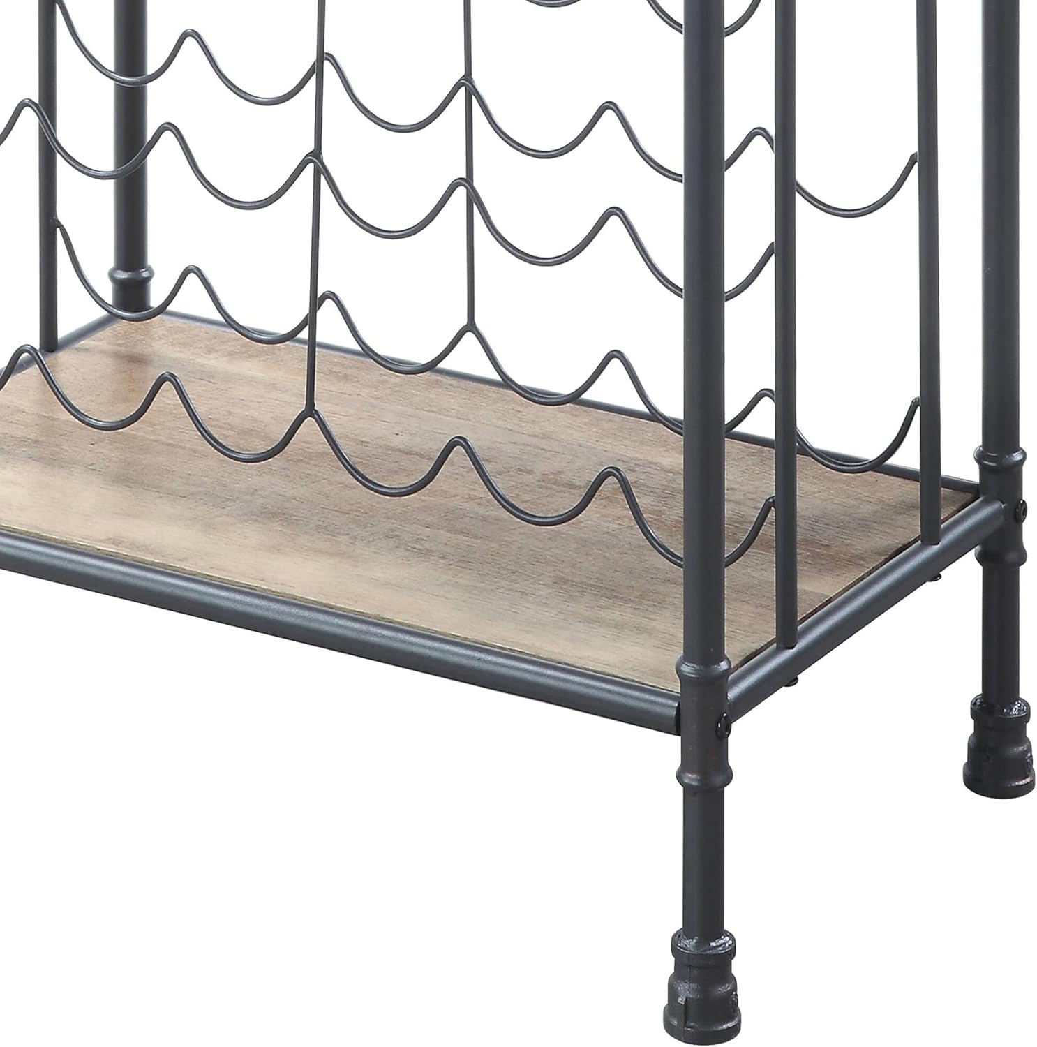 Chic Industrial Wine Rack with Stemware Storage
