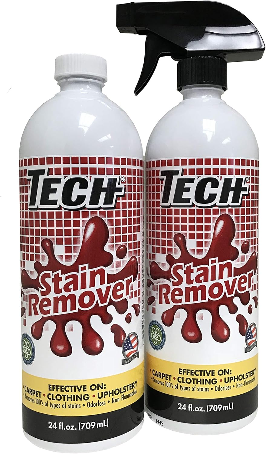 TECH Stain Remover 24 oz 2-Pack for Carpet Clothes Upholstery