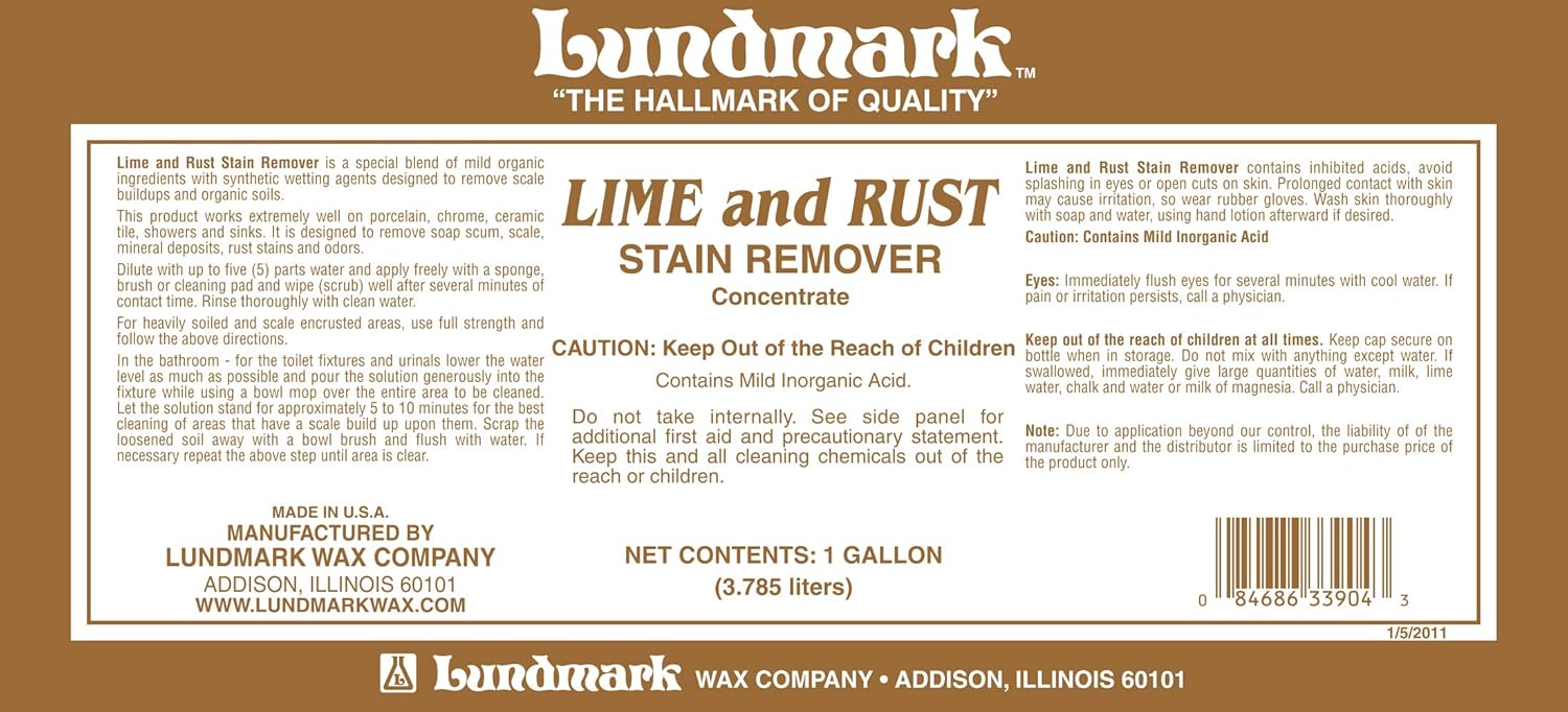 Lundmark Lime and Rust Remover Concentrate 1-Gallon 1