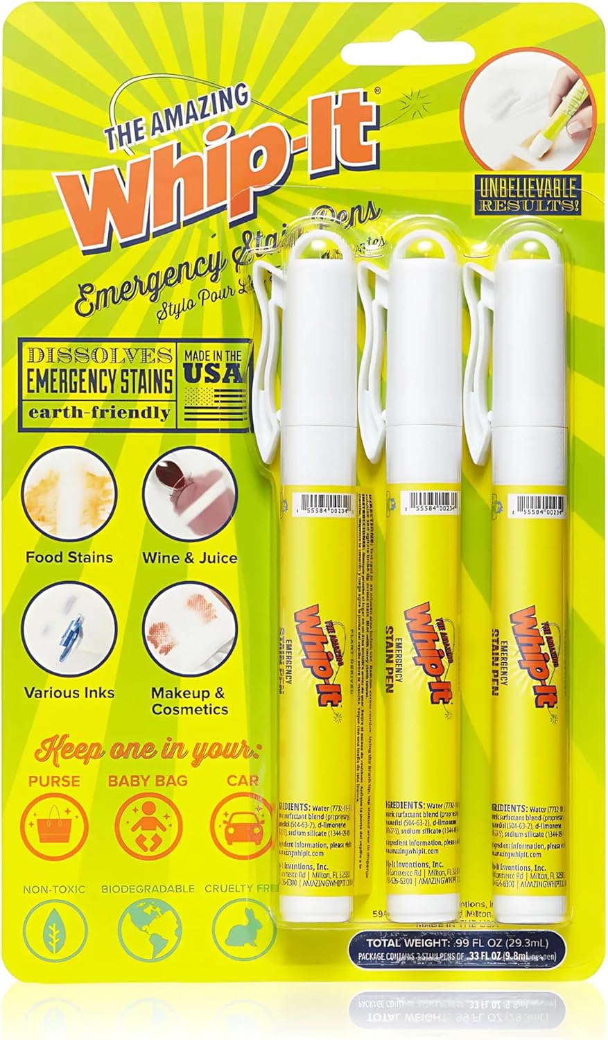 Whip-It Emergency Stain Removing Pens 3 Pack