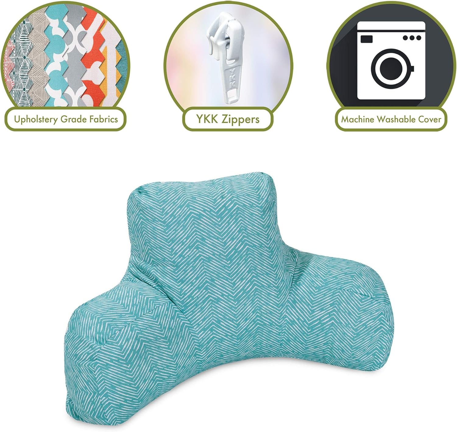 Majestic Home Goods Navajo Reading Pillow in Teal