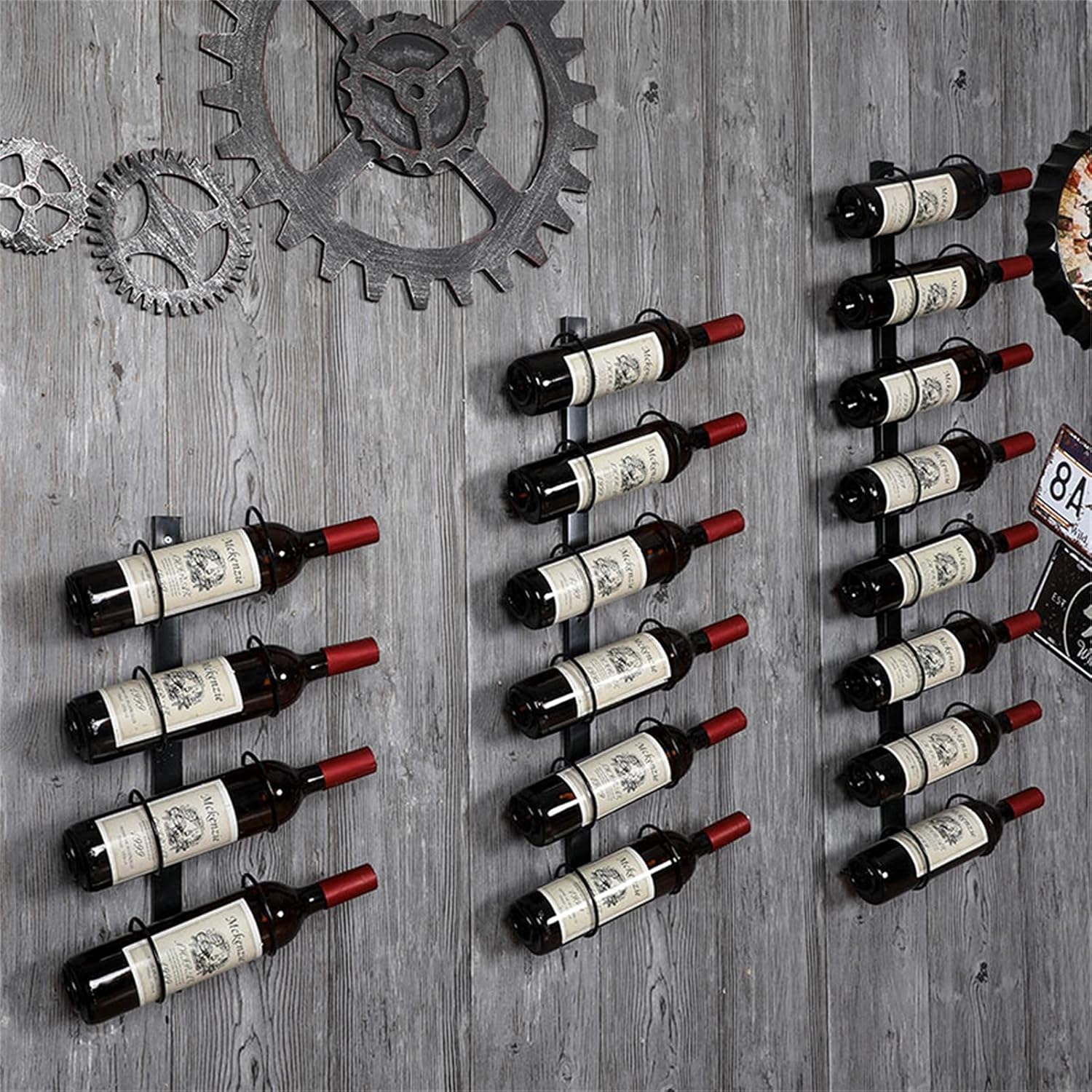 CGF- Wall Mounted Wine Rack 8 Bottle Black