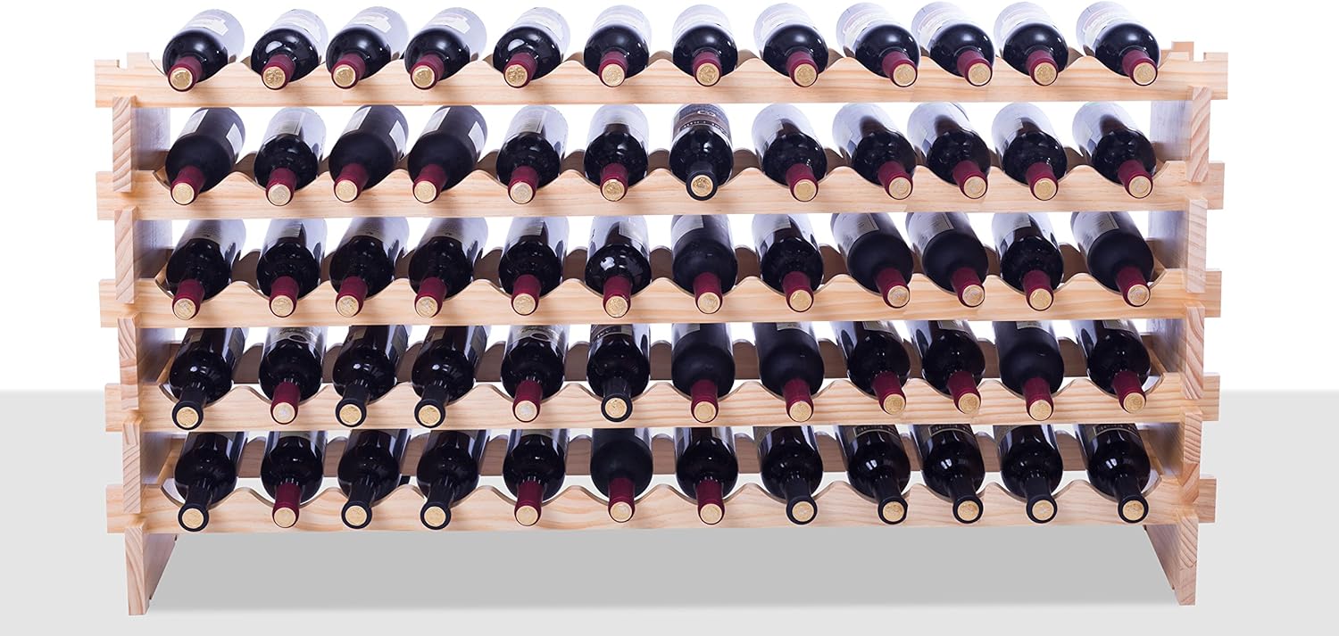 Back to 20s Solid Wood Wine Rack 60 Bottles 1
