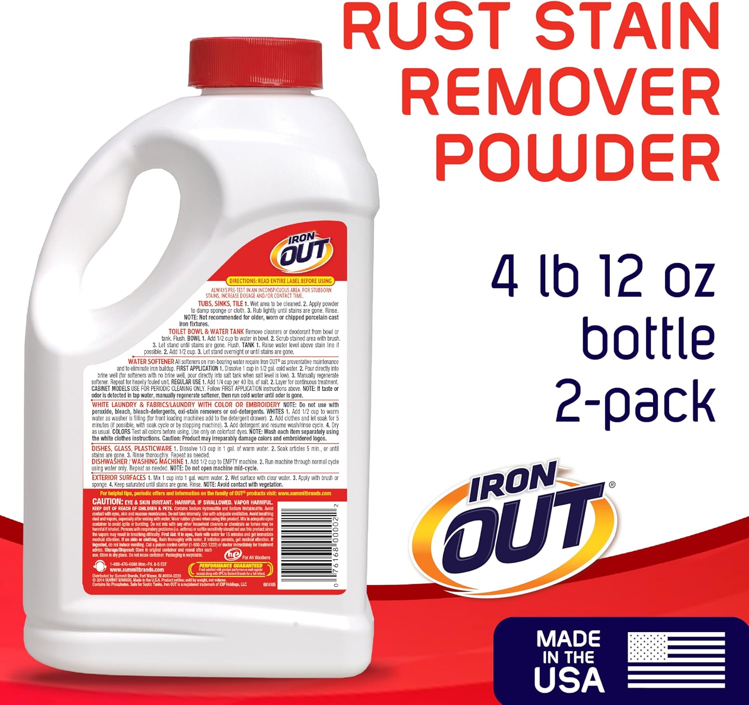IRON OUT Rust Stain Remover 2-Pack 475 Pounds