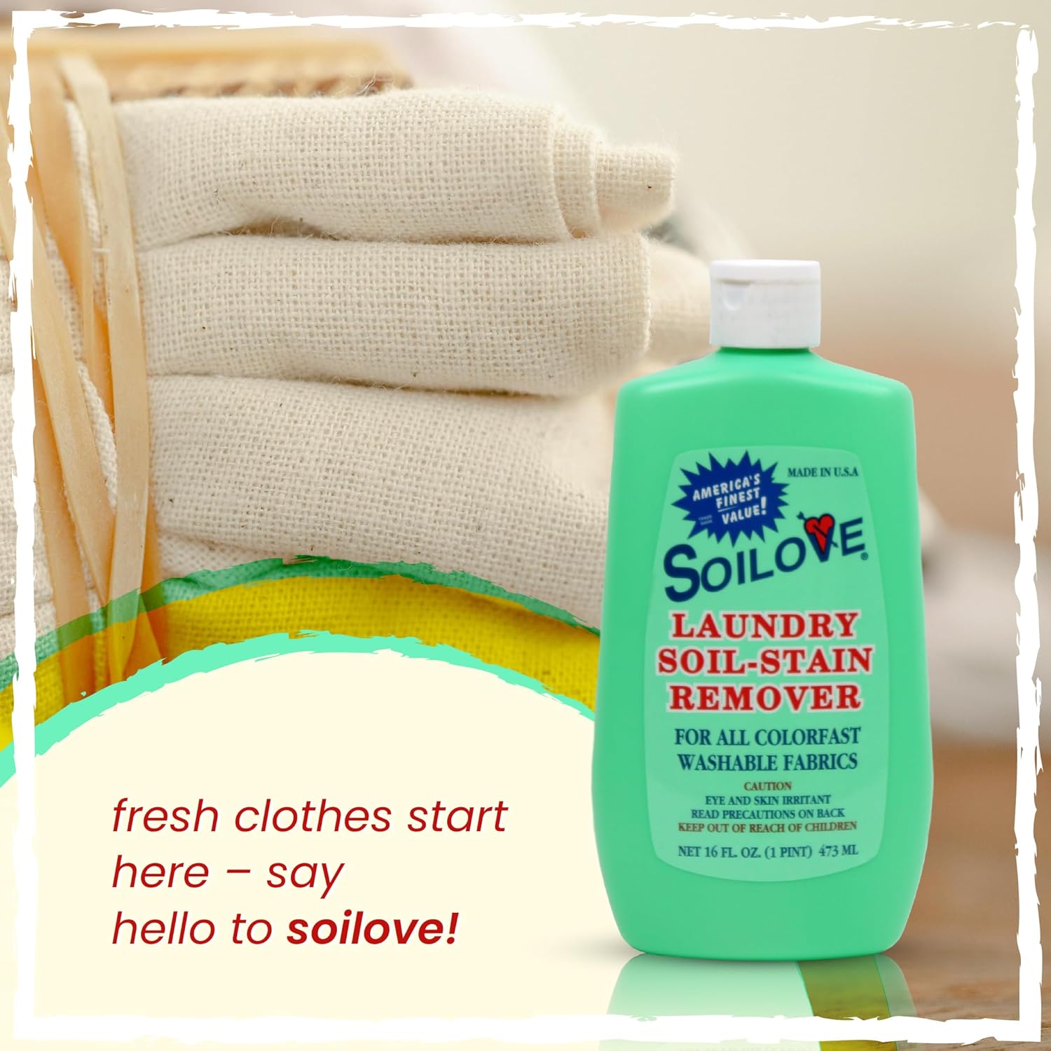 Soilove Laundry Stain Remover Liquid 6 Bottles 16oz
