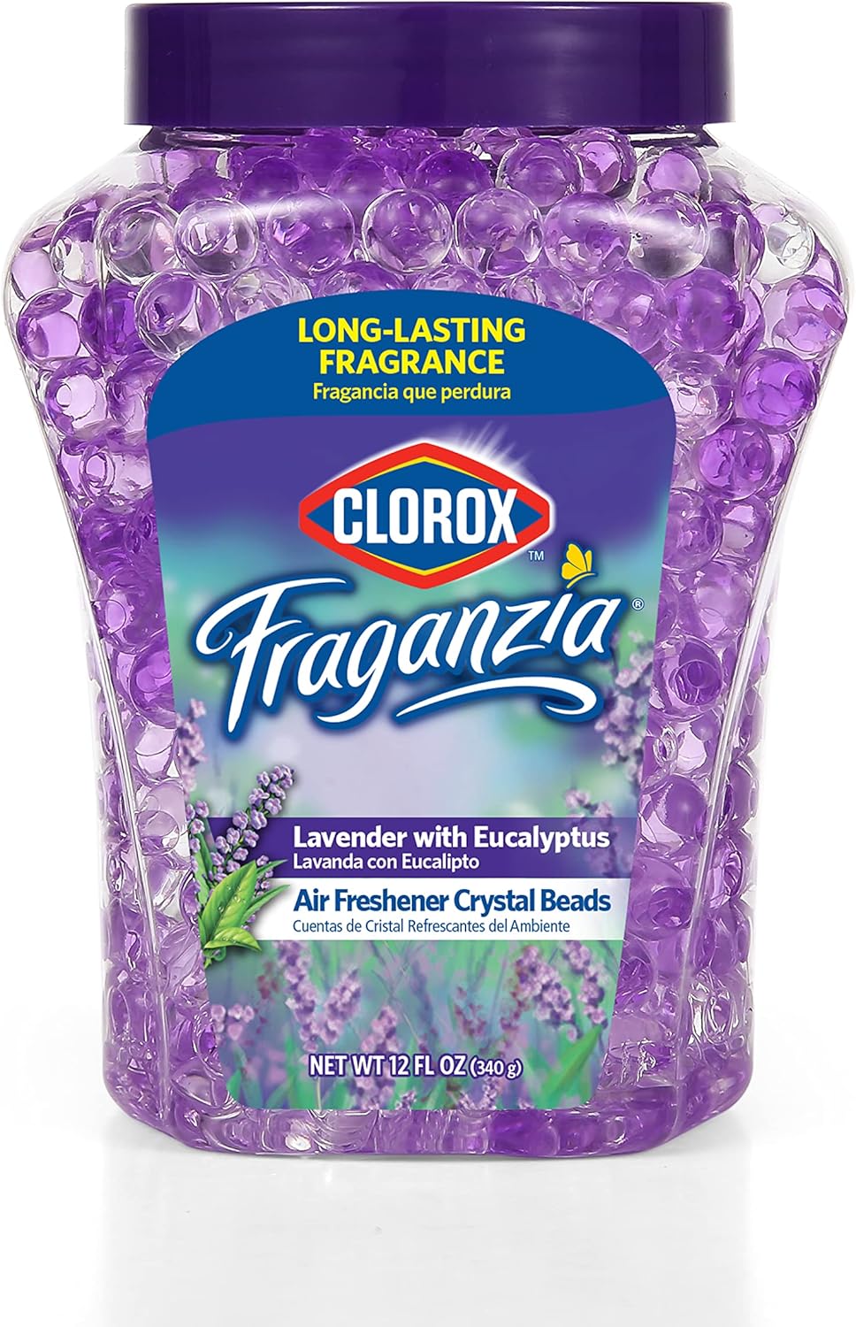 Clorox Fraganzia 12 Oz Lavender Eucalyptus Air Freshener Gel Beads