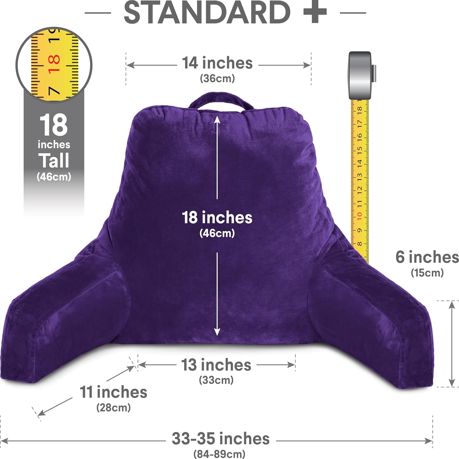 Husband Pillow Purple - Memory Foam Back Support Pillow
