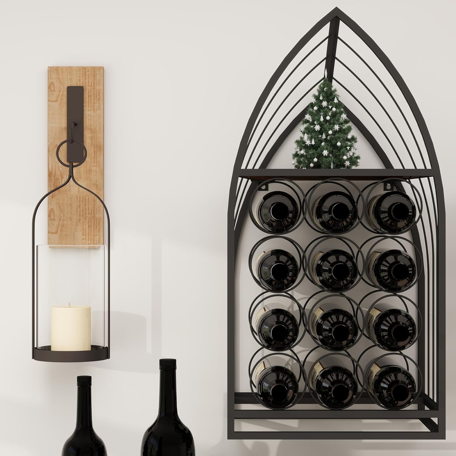 CIATRE Nautical Sailboat Wine Rack Set - 2-Piece