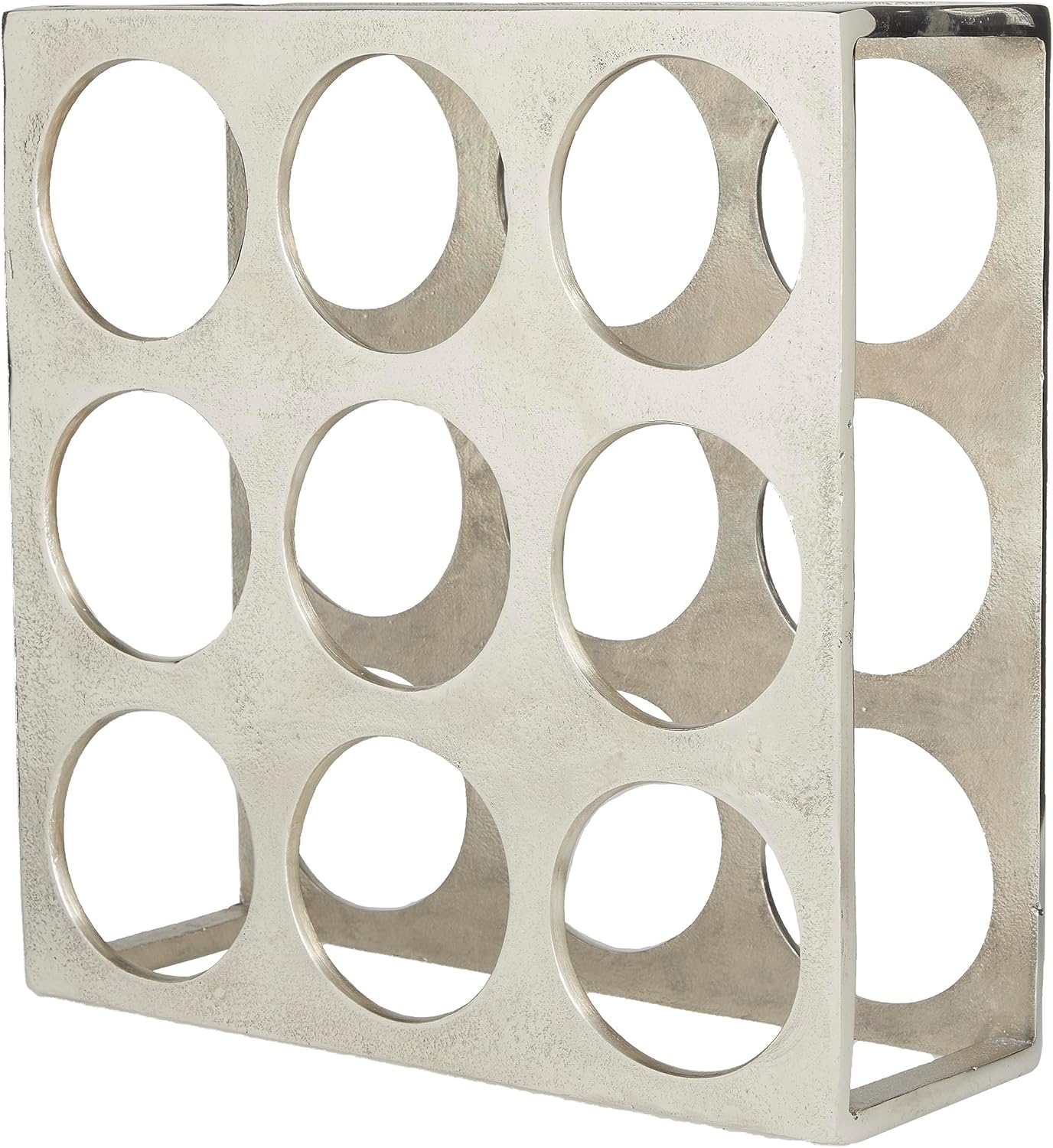 Deco 79 Novogratz 9 Bottle Wine Rack Silver 1