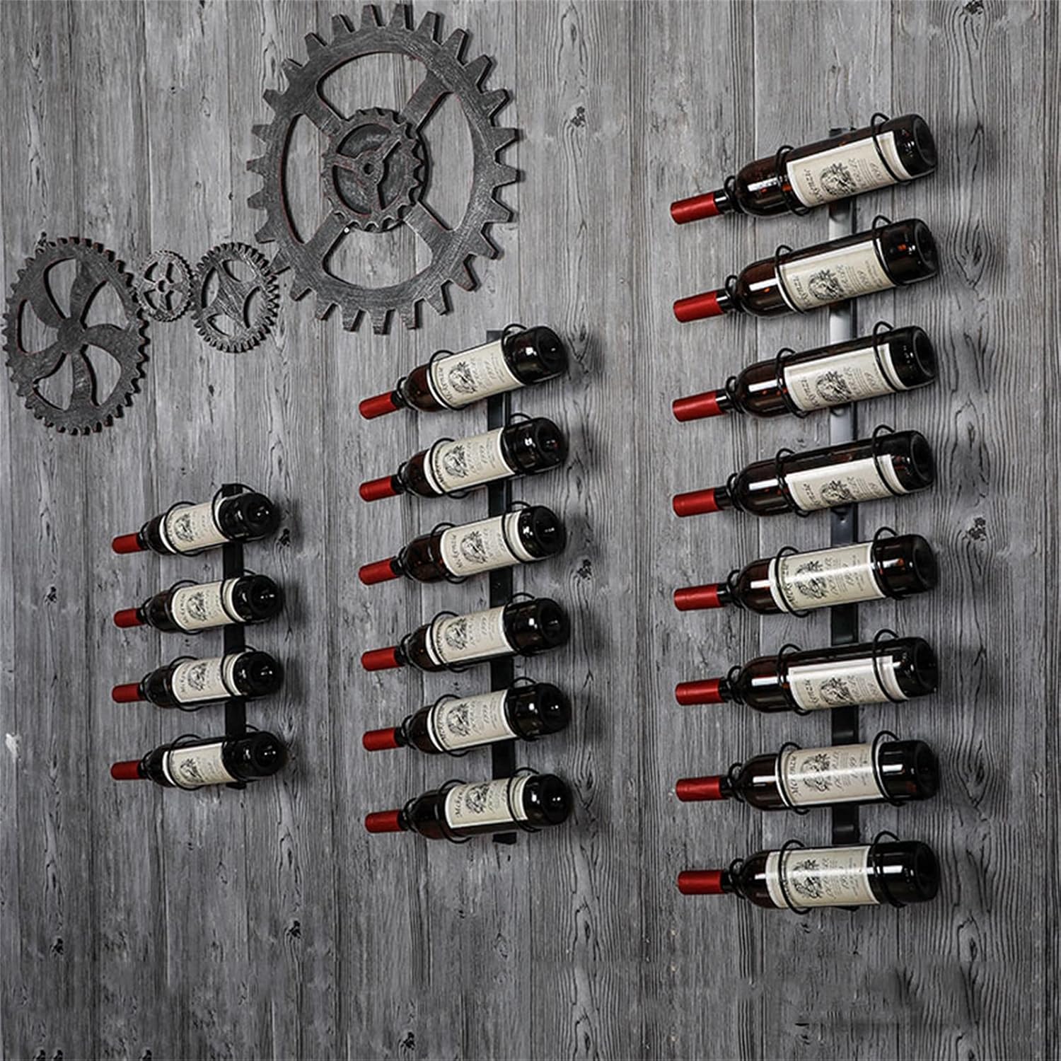 CGF- Wall Mounted Wine Rack 8 Bottle Black