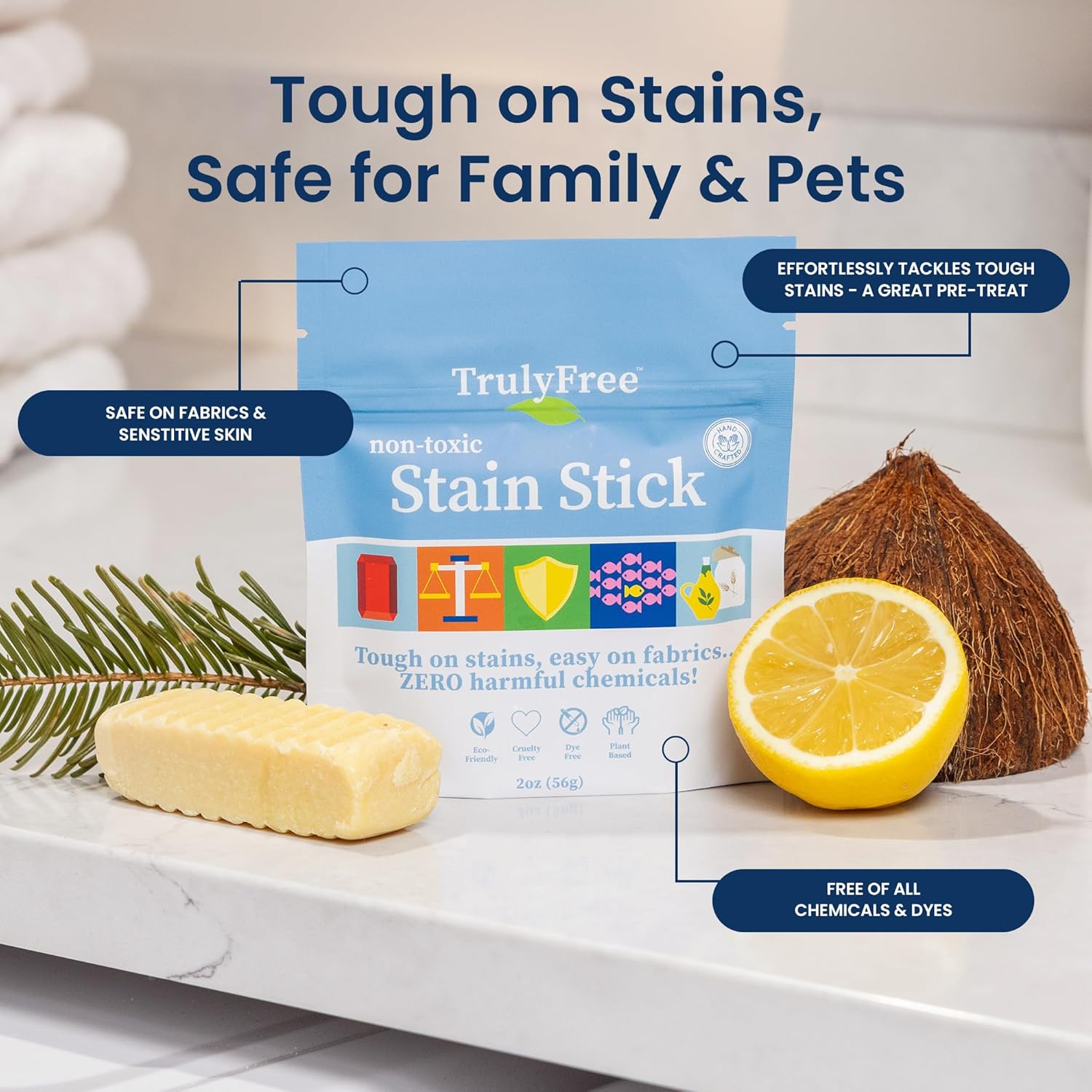 Natural Stain Stick - Dried Stain Remover for Clothes