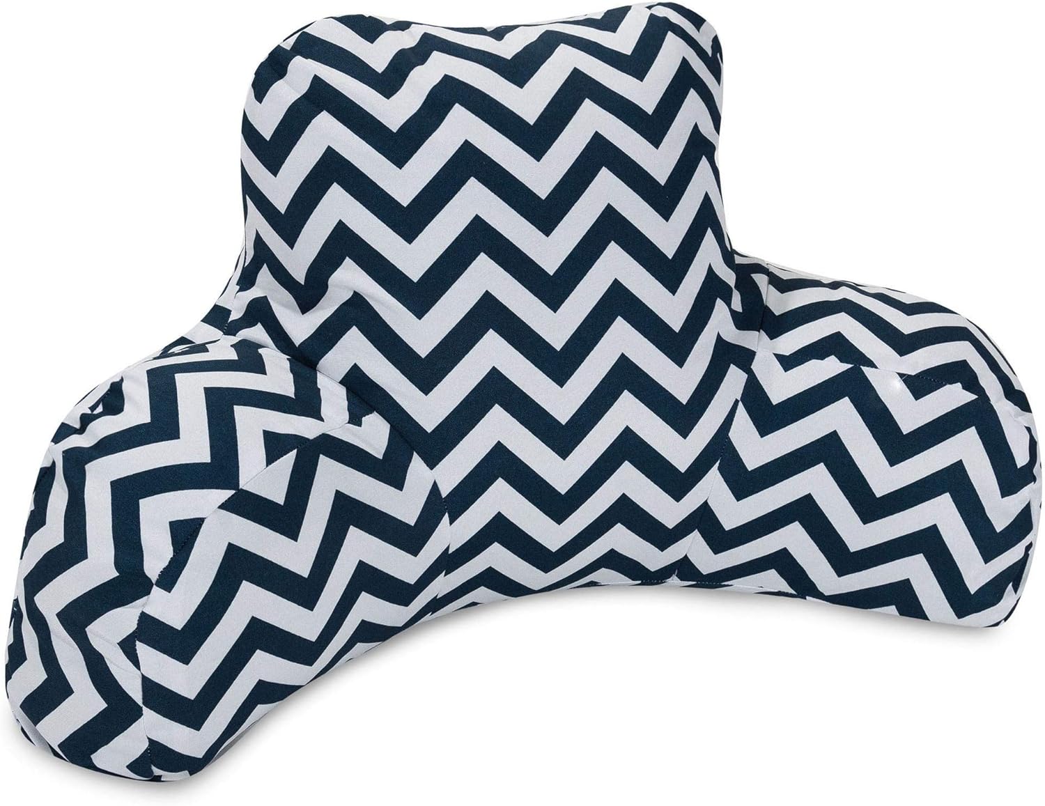 Majestic Home Goods Chevron Reading Pillow Navy 1
