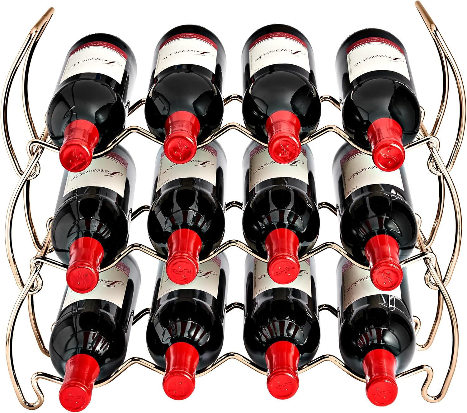 Sorbus 6-Tier Copper Wine Rack - 24 Bottle Storage