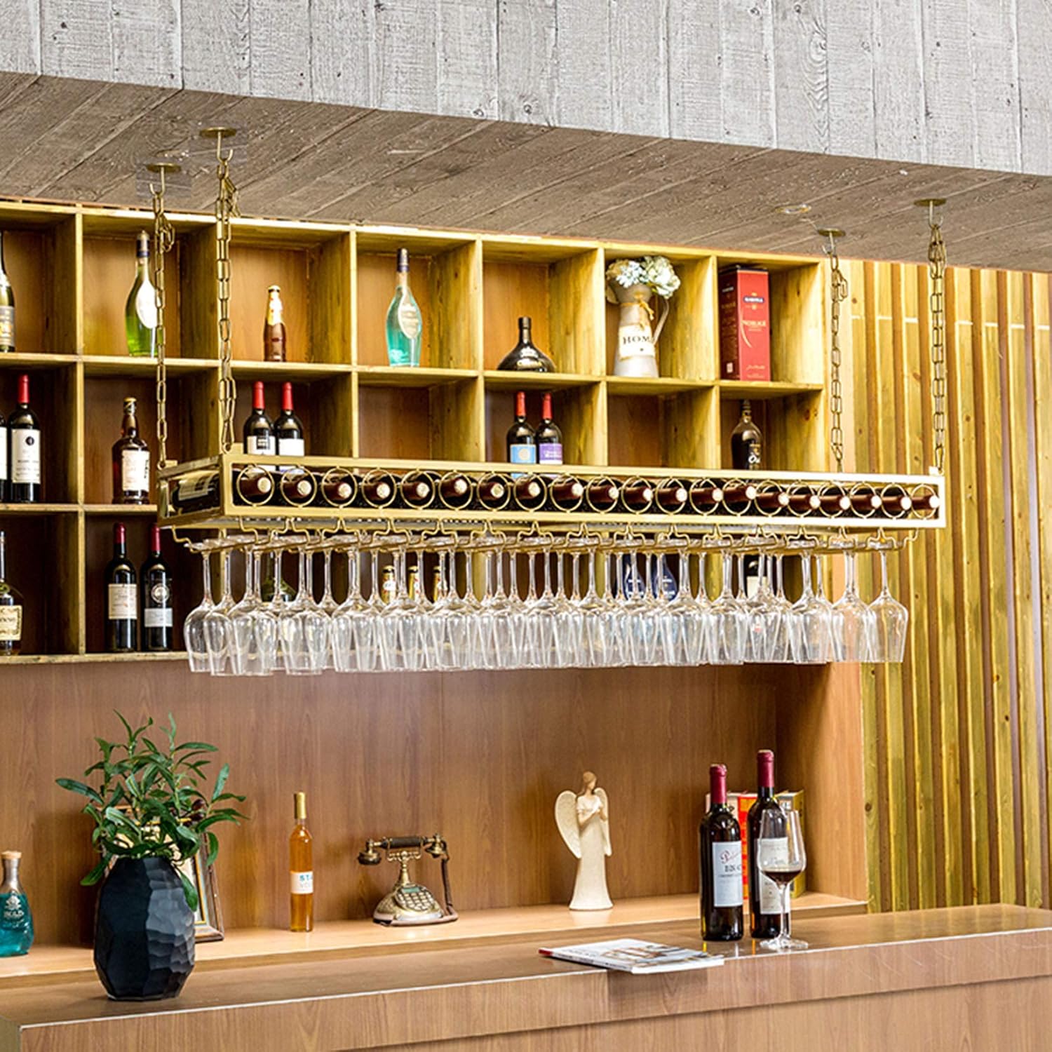 Wall-Mounted Wine Rack with Adjustable Height and Width