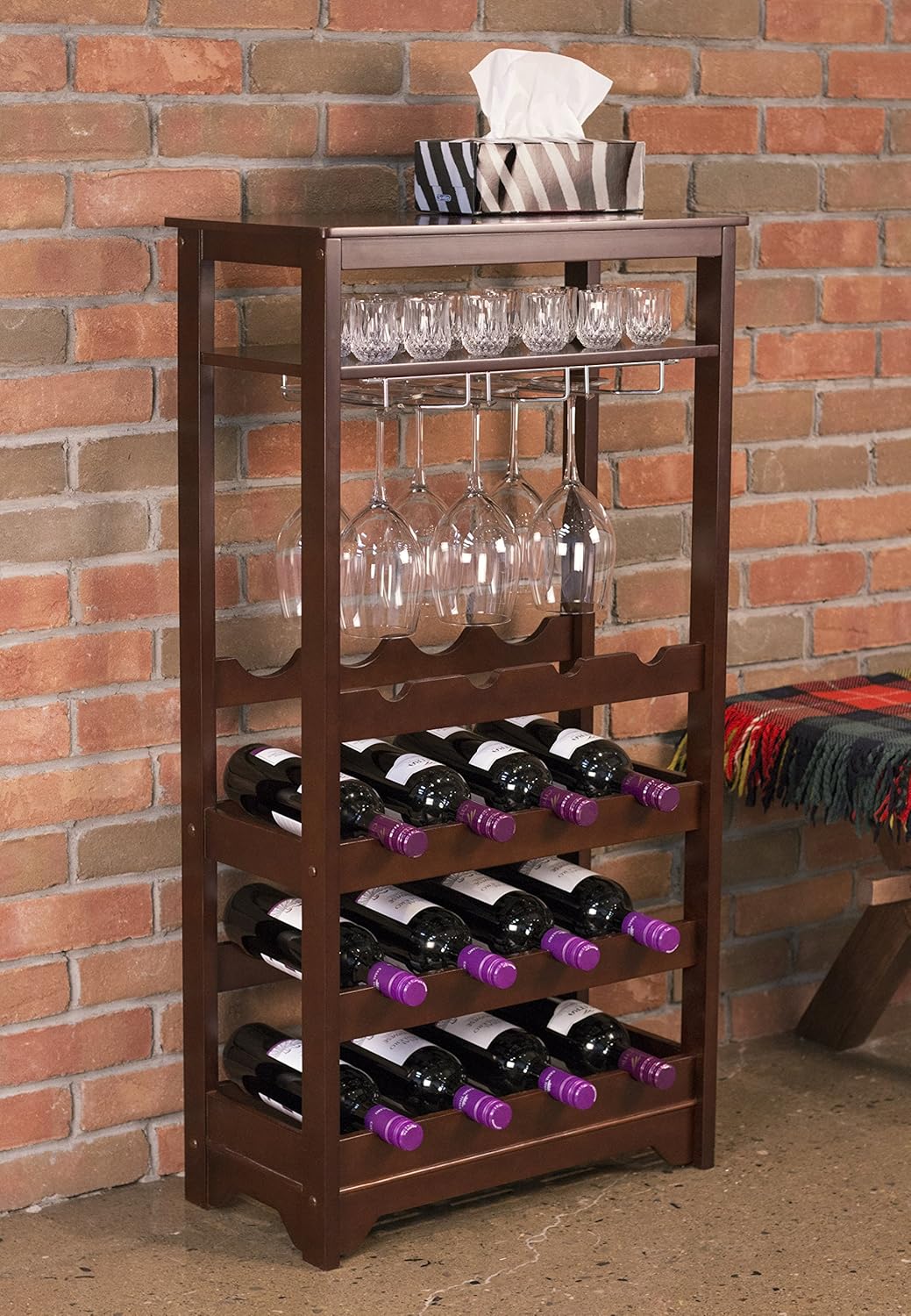 Merry Pet 16-Bottle Wine Rack in Espresso