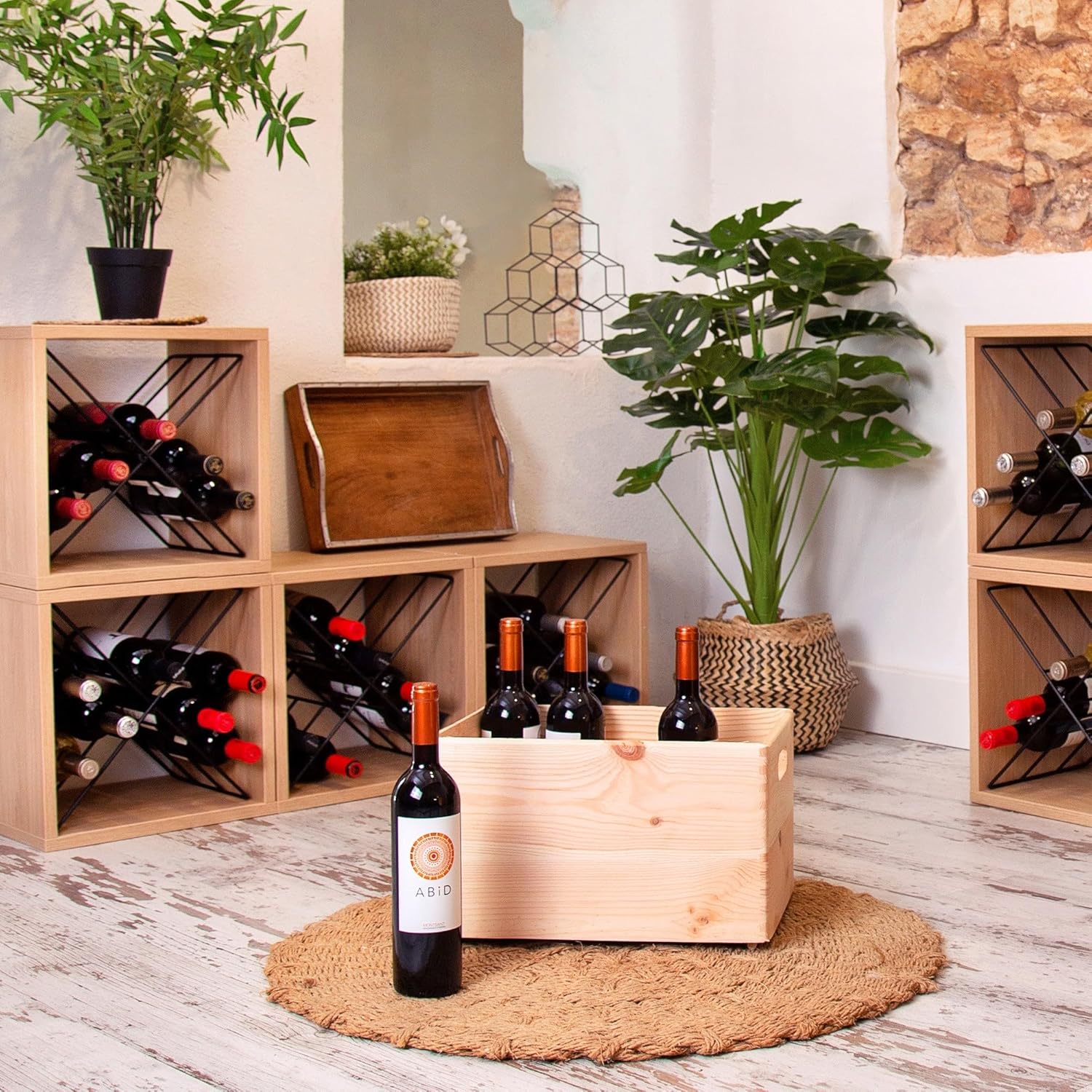 Copenhagen Wine Cube Holder 12 Bottles Modern Design