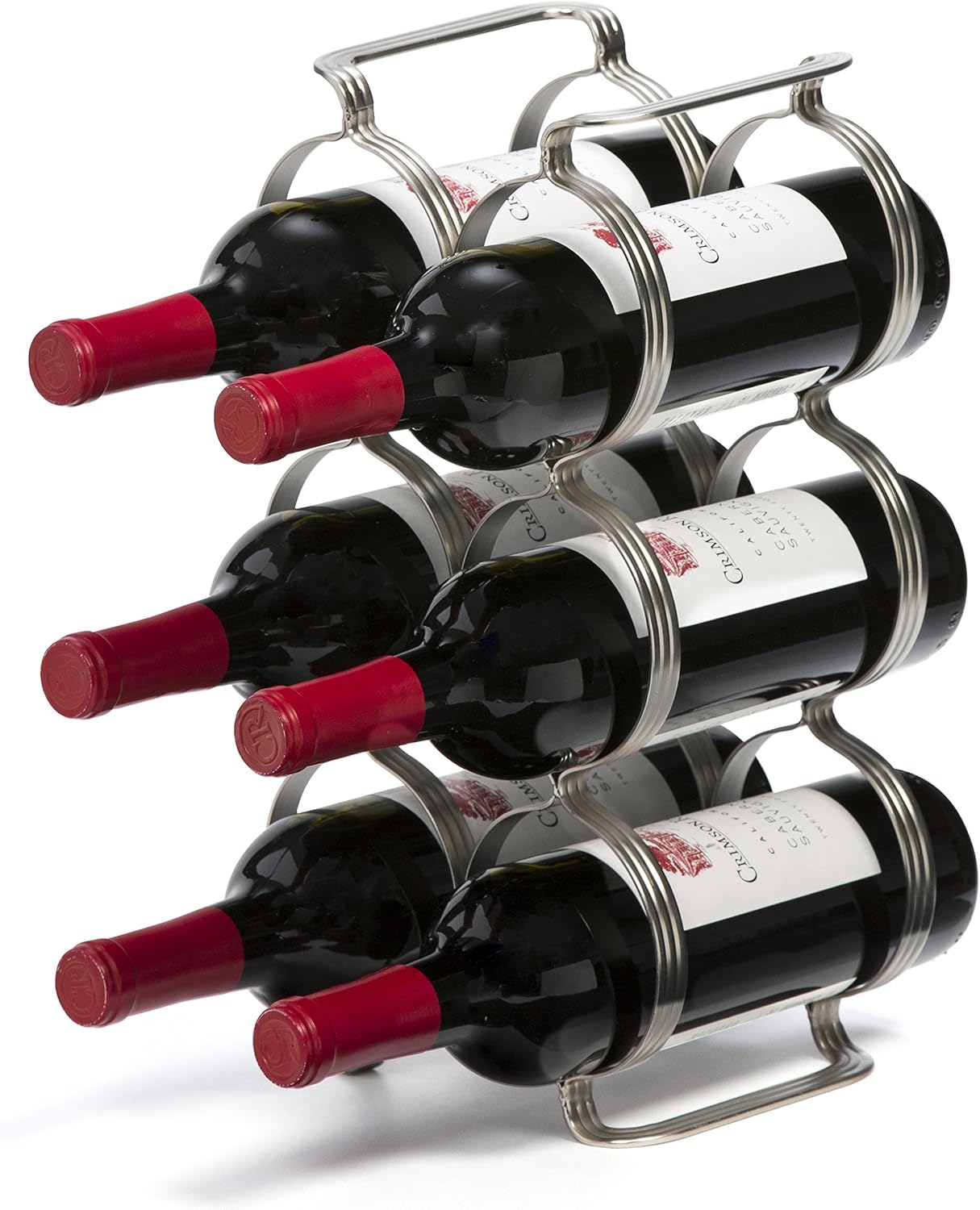 Mango Steam 6 Bottle Wine Rack - Silver 1