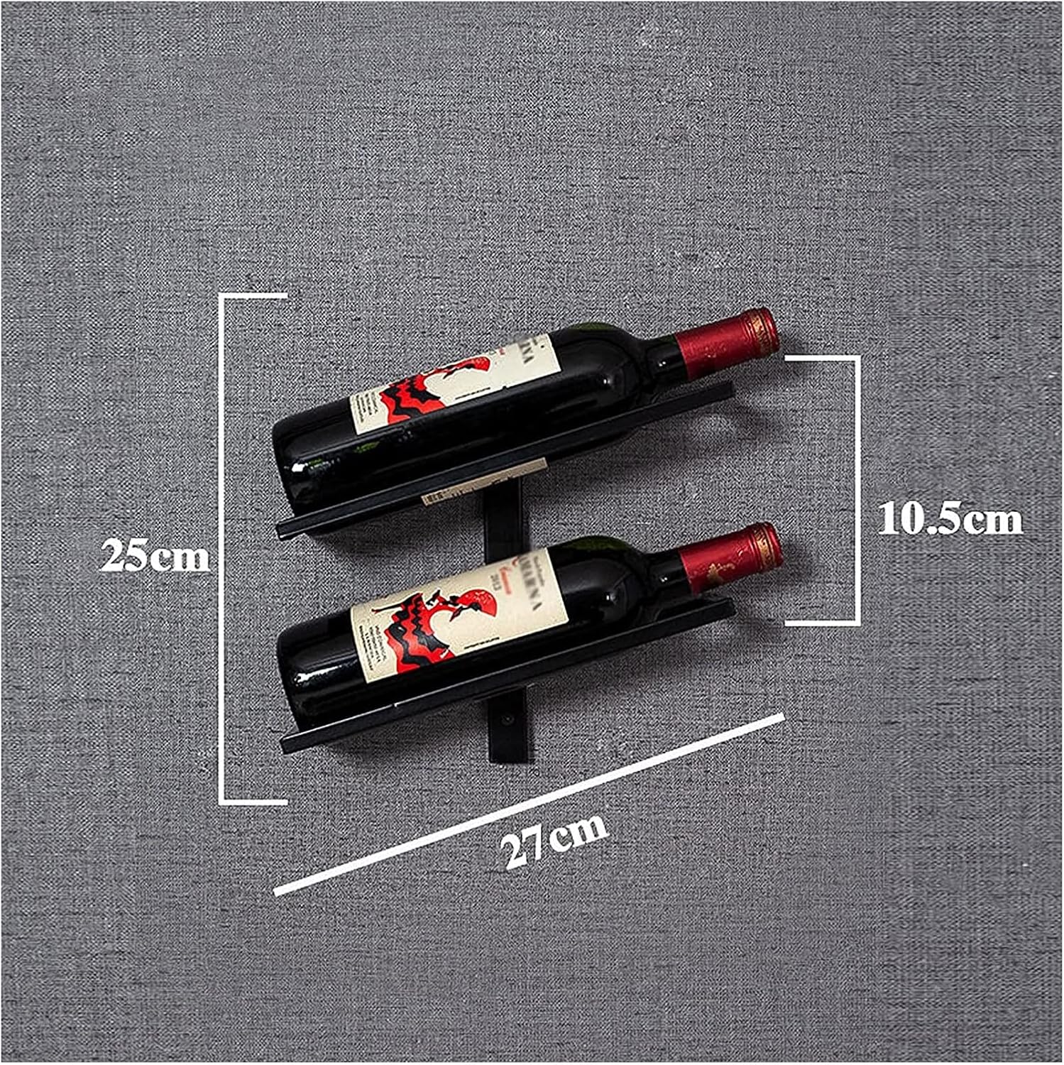 ALDEPO Wall-Mounted Wine Rack 2 Bottles