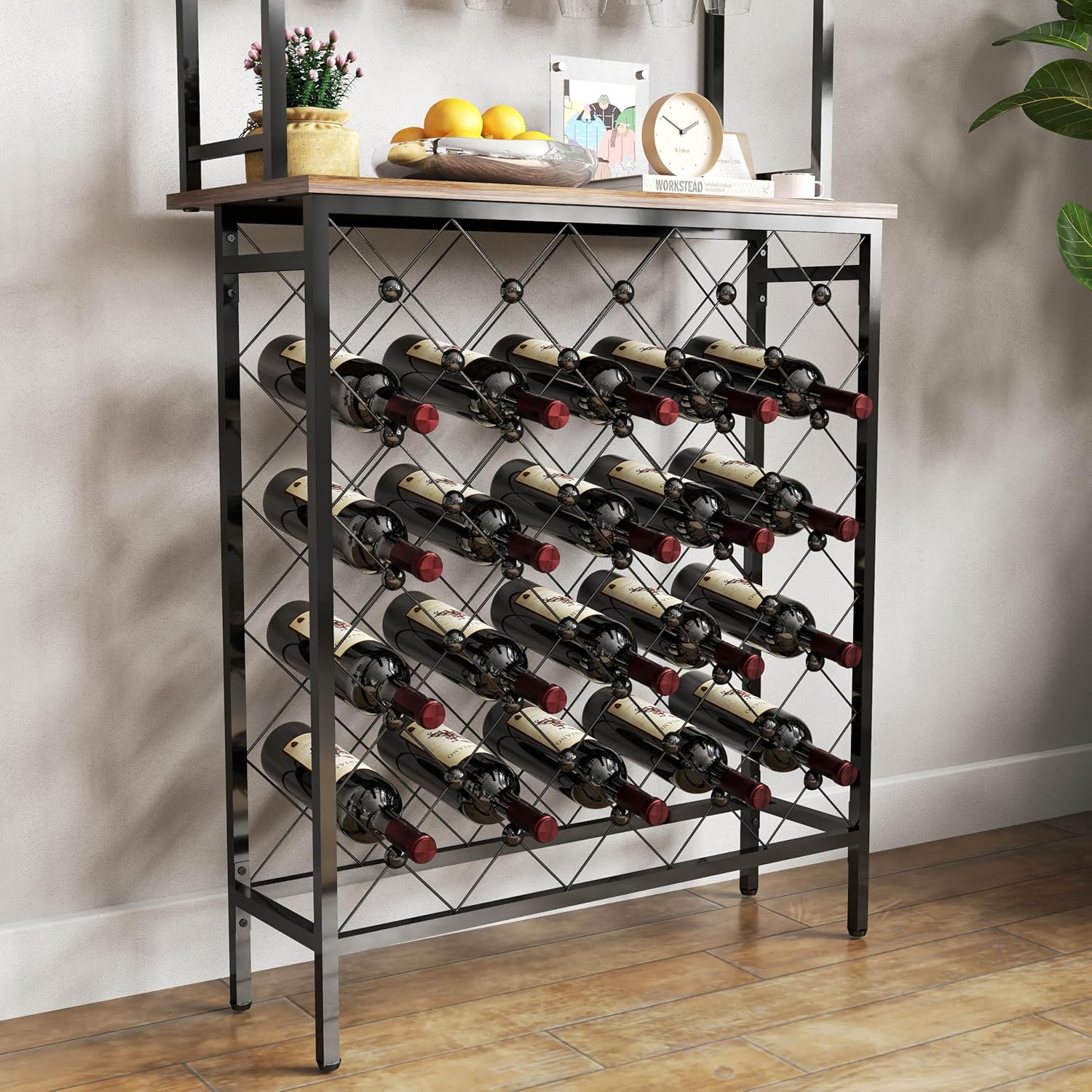 YAFF 3-Tier Wine Rack Bar Table with Storage 1