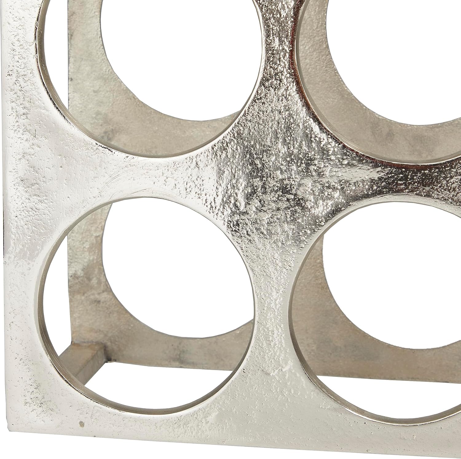 Deco 79 Novogratz 9 Bottle Wine Rack Silver 1