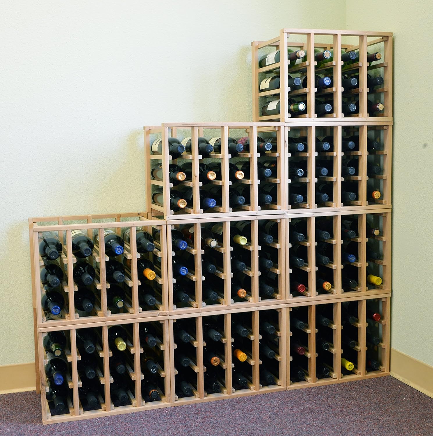 24 Bottle Modular Stackable Wine Rack