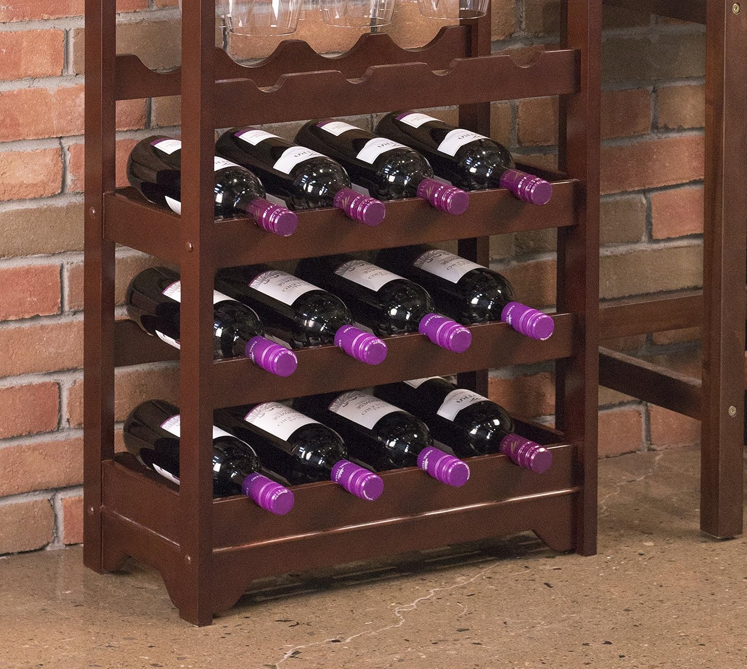 Merry Pet 16-Bottle Wine Rack in Espresso